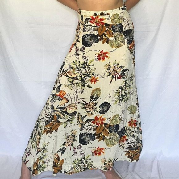 Indian Printed Skirts Women's Spring Sundress High Waist Casual Skirts with Top - Picture 5 of 5